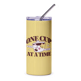 One Cup at a Time Tumbler, Cute Cat Coffee Design, Kawaii Drinkware, Unique Gift Idea, Trendy Tumbler, Stylish Travel Mug, Gift for Cat - Tawshia